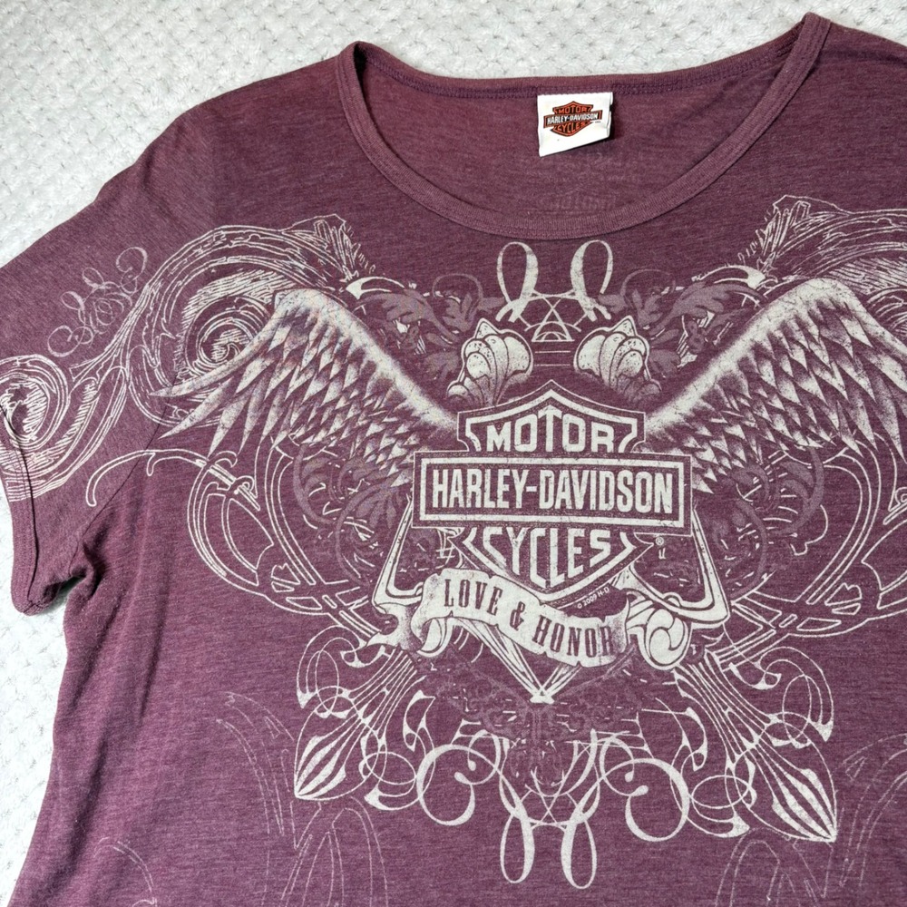 Vintage Y2K biker, grunge, tattoo, aesthetic Harley Davidson Tee Womens, No size